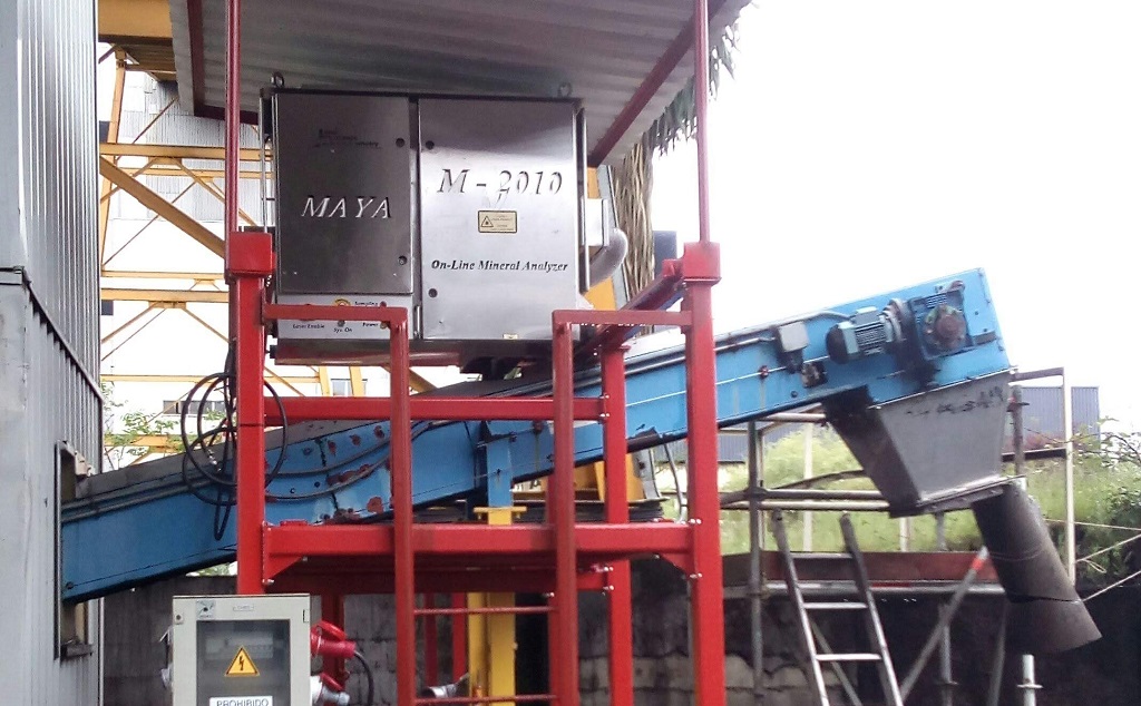 cross belt analyzer over coal conveyor